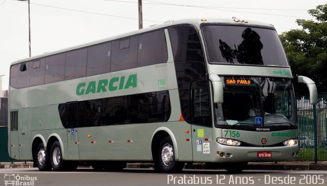 Viação Garcia 7156 na cidade de São Paulo, São Paulo, Brasil, por Cristiano Soares da Silva. Número da foto: #4986428.