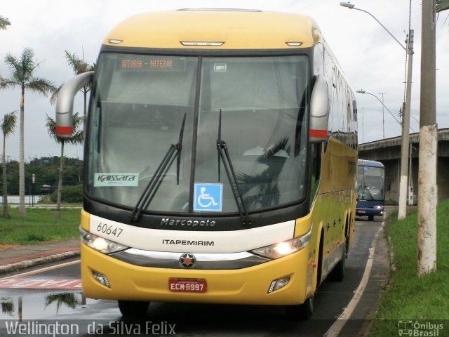 Viação Itapemirim 60647 na cidade de Vitória, Espírito Santo, Brasil, por Wellington  da Silva Felix. ID da foto: 4989950.