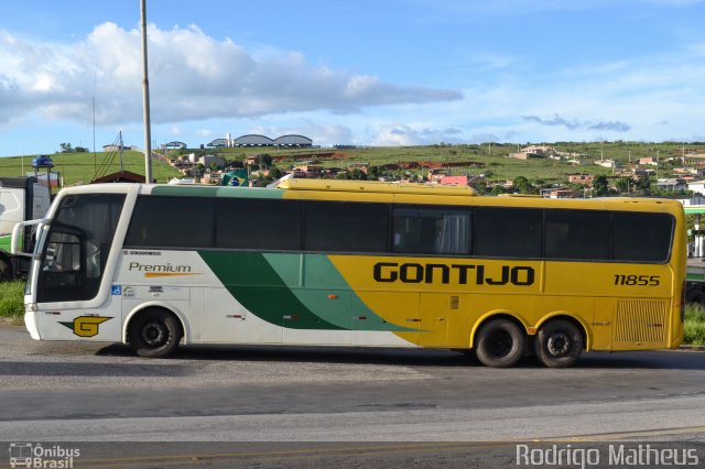 Empresa Gontijo de Transportes 11855 na cidade de João Monlevade, Minas Gerais, Brasil, por Rodrigo Matheus. ID da foto: 4990884.