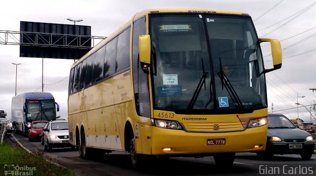 Viação Itapemirim 45613 na cidade de Vitória, Espírito Santo, Brasil, por Gian Carlos. Número da foto: #4988815.