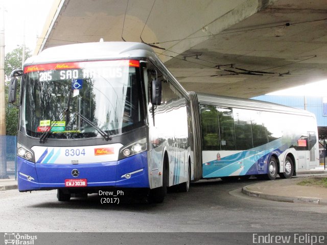 Metra - Sistema Metropolitano de Transporte 8304 na cidade de Santo André, São Paulo, Brasil, por Endrew Felipe. ID da foto: 4989098.