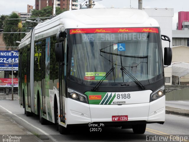 Metra - Sistema Metropolitano de Transporte 8188 na cidade de Santo André, São Paulo, Brasil, por Endrew Felipe. ID da foto: 4989097.