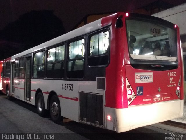 Express Transportes Urbanos Ltda 4 8753 na cidade de São Paulo, São Paulo, Brasil, por Jonathan  Aguiar Correa. ID da foto: 4990899.