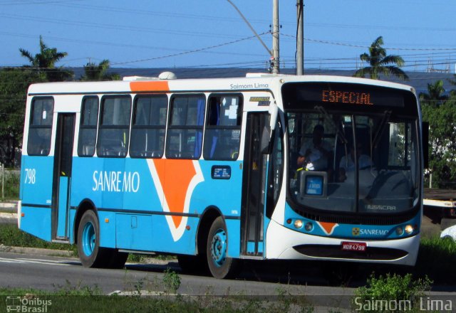 Viação Sanremo 798 na cidade de Vila Velha, Espírito Santo, Brasil, por Saimom  Lima. ID da foto: 4990670.