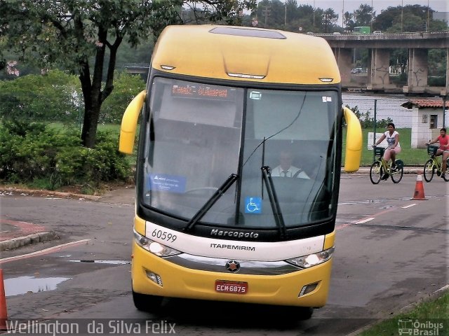 Viação Itapemirim 60599 na cidade de Vitória, Espírito Santo, Brasil, por Wellington  da Silva Felix. Número da foto: #4991504.