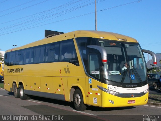 Viação Itapemirim 60777 na cidade de Vitória, Espírito Santo, Brasil, por Wellington  da Silva Felix. ID da foto: 4951354.