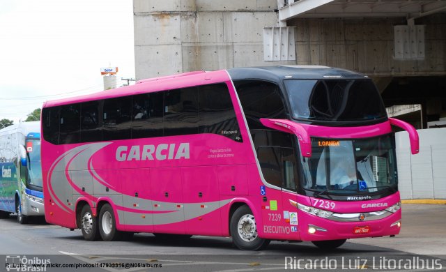 Viação Garcia 7239 na cidade de Campinas, São Paulo, Brasil, por Ricardo Luiz. ID da foto: 4952798.