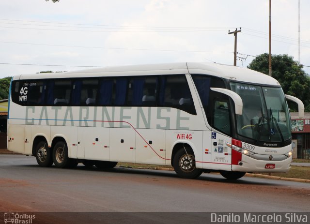 Auto Viação Catarinense 3309 na cidade de Foz do Iguaçu, Paraná, Brasil, por Danilo Marcelo Silva. Número da foto: #4952717.