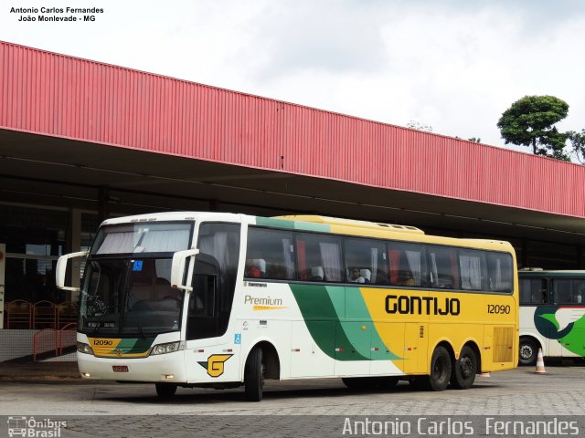 Empresa Gontijo de Transportes 12090 na cidade de João Monlevade, Minas Gerais, Brasil, por Antonio Carlos Fernandes. ID da foto: 4951622.