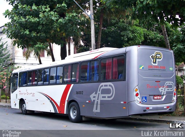 Paraibuna Transportes 16002 na cidade de Juiz de Fora, Minas Gerais, Brasil, por Luiz Krolman. Número da foto: #4952783.