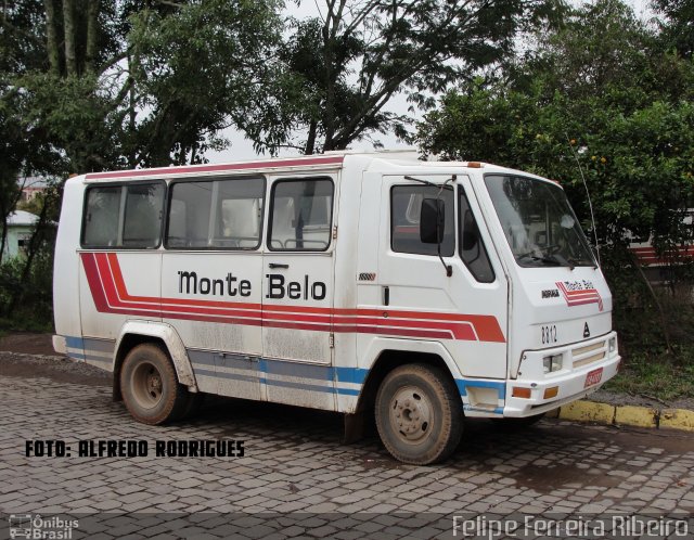 Viação Monte Belo 8812 na cidade de Monte Belo do Sul, Rio Grande do Sul, Brasil, por Felipe Ferreira Ribeiro. ID da foto: 4994420.