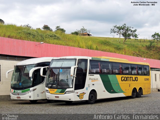 Empresa Gontijo de Transportes 12290 na cidade de João Monlevade, Minas Gerais, Brasil, por Antonio Carlos Fernandes. ID da foto: 4993388.