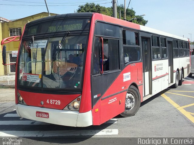 Express Transportes Urbanos Ltda 4 8729 na cidade de São Paulo, São Paulo, Brasil, por Jonathan  Aguiar Correa. Número da foto: #4994534.