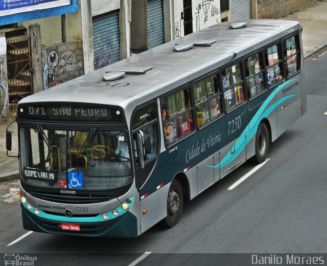 Viação Grande Vitória 7250 na cidade de Vitória, Espírito Santo, Brasil, por Danilo Moraes. ID da foto: 4996920.