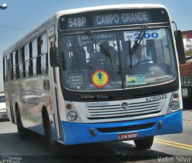 Viação Ponte Coberta RJ 190.022 na cidade de Rio de Janeiro, Rio de Janeiro, Brasil, por Valter Silva. Número da foto: #4995777.