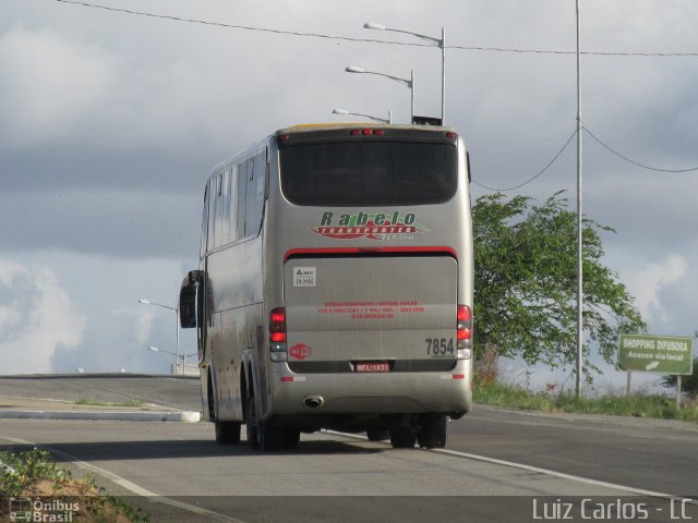 Rabelo Transportes 7854 na cidade de Caruaru, Pernambuco, Brasil, por Luiz Carlos de Santana. ID da foto: 4998634.