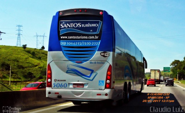 Santos Turismo 5060 na cidade de Aparecida, São Paulo, Brasil, por Claudio Luiz. ID da foto: 4999554.