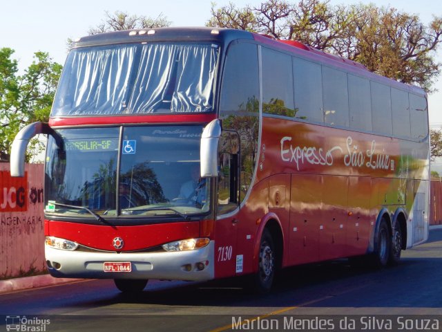 Expresso São Luiz 7130 na cidade de Brasília, Distrito Federal, Brasil, por Marlon Mendes da Silva Souza. Número da foto: #5000331.