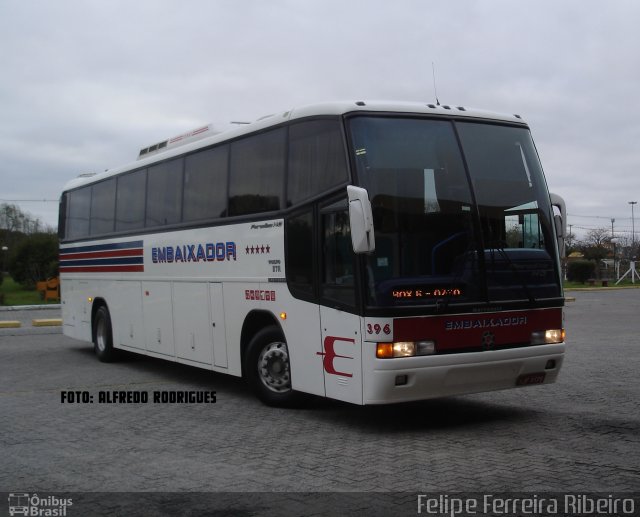 Expresso Embaixador 396 na cidade de Pelotas, Rio Grande do Sul, Brasil, por Felipe Ferreira Ribeiro. ID da foto: 5002365.