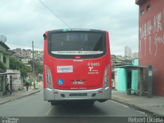 Express Transportes Urbanos Ltda 4 8403 na cidade de São Paulo, São Paulo, Brasil, por Rebert Hitoshi Okuda. Número da foto: #5001263.