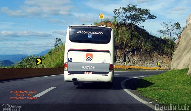 Viação Cidade do Aço RJ 174.014 na cidade de Paracambi, Rio de Janeiro, Brasil, por Claudio Luiz. Número da foto: #5002132.