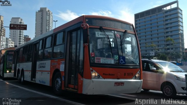 TRANSPPASS - Transporte de Passageiros 8 1876 na cidade de São Paulo, São Paulo, Brasil, por Asprilla Matheus. ID da foto: 5002855.