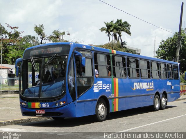 Itamaracá Transportes 486 na cidade de Recife, Pernambuco, Brasil, por Rafael Fernandes de Avellar. Número da foto: #5001566.