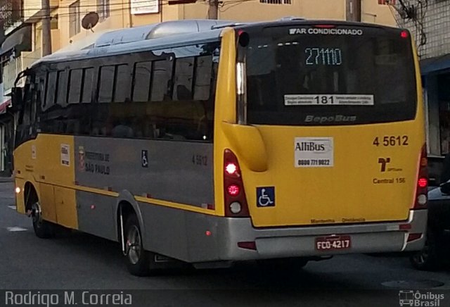 Allibus Transportes 4 5612 na cidade de São Paulo, São Paulo, Brasil, por Jonathan  Aguiar Correa. Número da foto: #5003009.