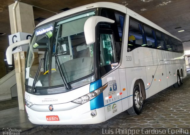 Auto Viação Catarinense 3301 na cidade de Belo Horizonte, Minas Gerais, Brasil, por Luis Philippe Cardoso Coelho. Número da foto: #5000854.