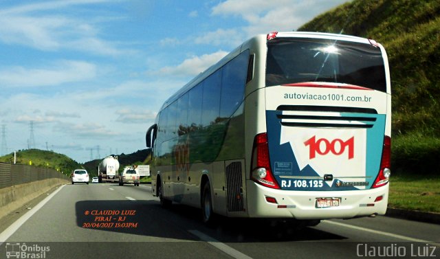 Auto Viação 1001 RJ 108.125 na cidade de Piraí, Rio de Janeiro, Brasil, por Claudio Luiz. Número da foto: #5002065.