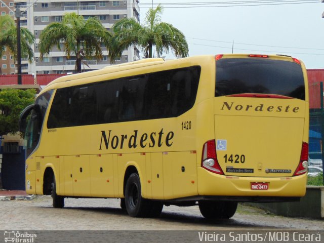 Viação Nordeste 1420 na cidade de Fortaleza, Ceará, Brasil, por Vieira Santos. ID da foto: 5001034.