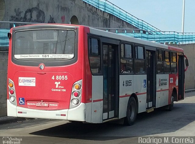 Express Transportes Urbanos Ltda 4 8055 na cidade de São Paulo, São Paulo, Brasil, por Jonathan  Aguiar Correa. Número da foto: #5005084.