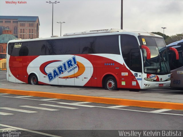 Bariri Turismo 5900 na cidade de Aparecida, São Paulo, Brasil, por Weslley Kelvin Batista. Número da foto: #5004037.
