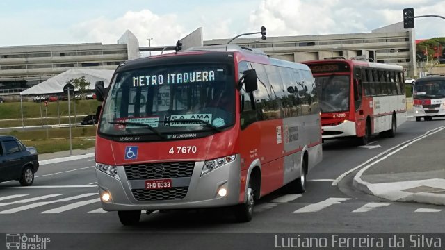Pêssego Transportes 4 7670 na cidade de São Paulo, São Paulo, Brasil, por Luciano Ferreira da Silva. Número da foto: #5007549.