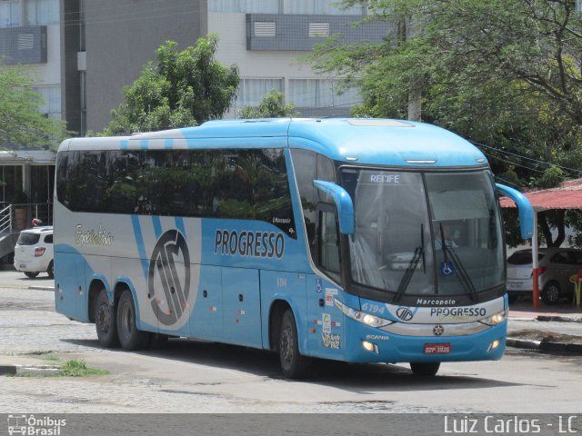 Auto Viação Progresso 6194 na cidade de Caruaru, Pernambuco, Brasil, por Luiz Carlos de Santana. Número da foto: #5006869.