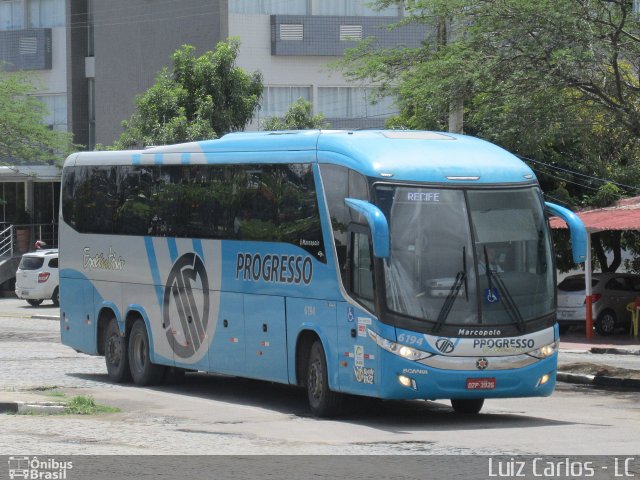 Auto Viação Progresso 6194 na cidade de Caruaru, Pernambuco, Brasil, por Luiz Carlos de Santana. ID da foto: 5006869.