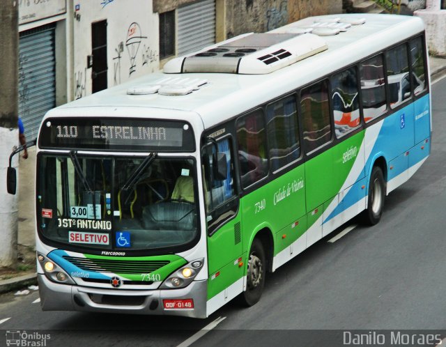 Viação Grande Vitória 7340 na cidade de Vitória, Espírito Santo, Brasil, por Danilo Moraes. Número da foto: #5008224.