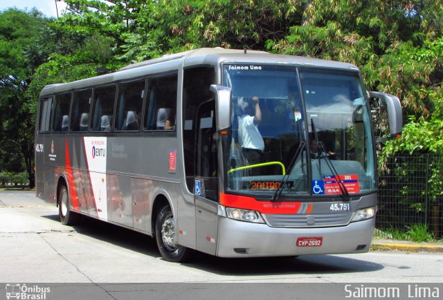 Empresa de Ônibus Pássaro Marron 45.751 na cidade de São Paulo, São Paulo, Brasil, por Saimom  Lima. ID da foto: 5009570.