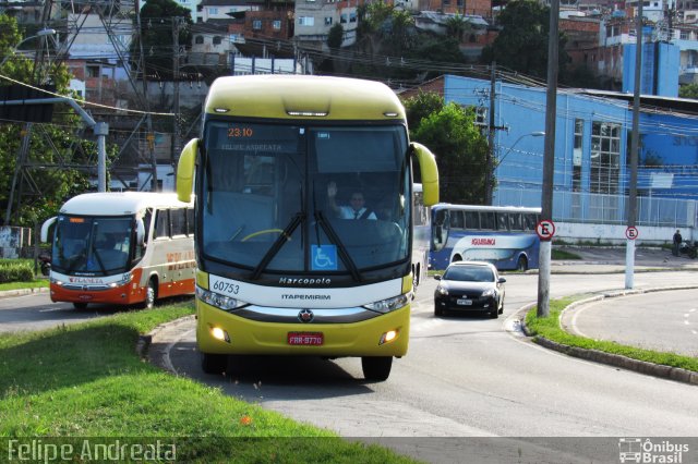 Viação Itapemirim 60753 na cidade de Vitória, Espírito Santo, Brasil, por Felipe da Silva Andreata. ID da foto: 5009317.