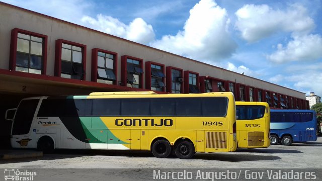 Empresa Gontijo de Transportes 11945 na cidade de Governador Valadares, Minas Gerais, Brasil, por Marcelo Augusto. ID da foto: 5012433.