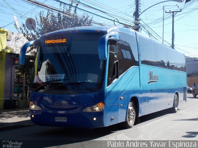 Buses Matus ZU6236 na cidade de Santa Cruz, Colchagua, Libertador General Bernardo O'Higgins, Chile, por Pablo Andres Yavar Espinoza. Número da foto: #5012174.