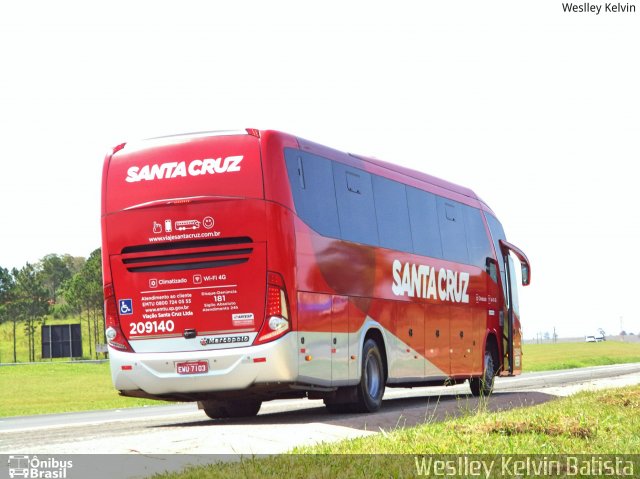 Viação Santa Cruz 209140 na cidade de Sorocaba, São Paulo, Brasil, por Weslley Kelvin Batista. Número da foto: #5013062.