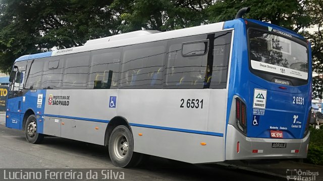 Transcooper > Norte Buss 2 6531 na cidade de São Paulo, São Paulo, Brasil, por Luciano Ferreira da Silva. Número da foto: #5013428.
