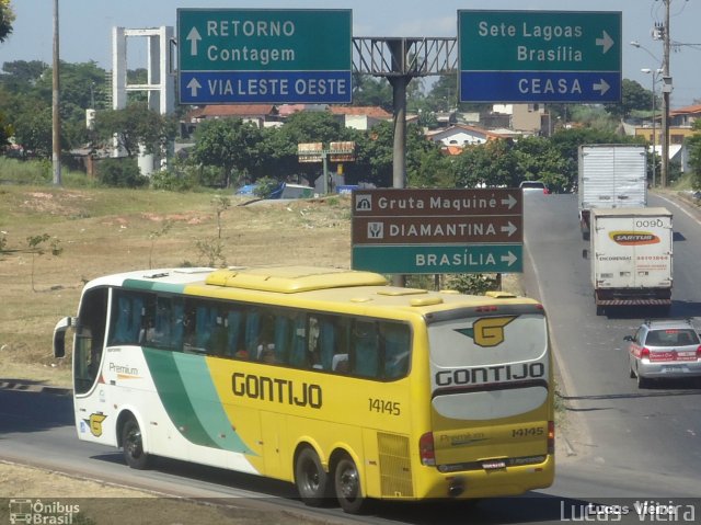 Empresa Gontijo de Transportes 14145 na cidade de Belo Horizonte, Minas Gerais, Brasil, por Lucas Vieira. ID da foto: 5015347.