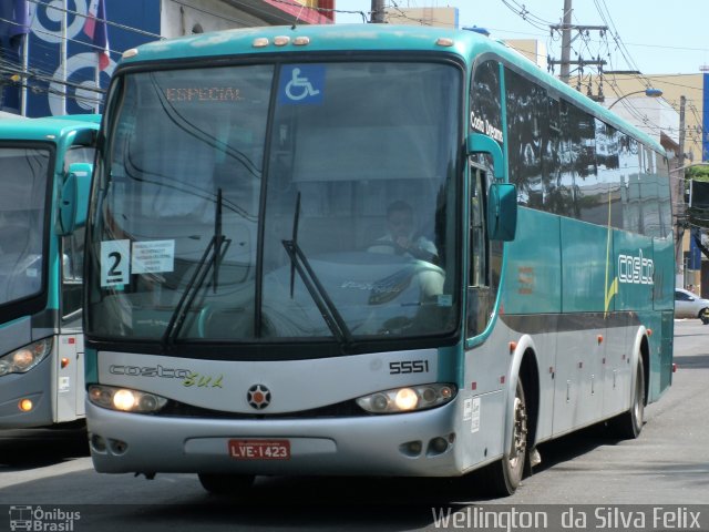 Costa Sul Transportes e Turismo 5551 na cidade de Vila Velha, Espírito Santo, Brasil, por Wellington  da Silva Felix. Número da foto: #5014958.