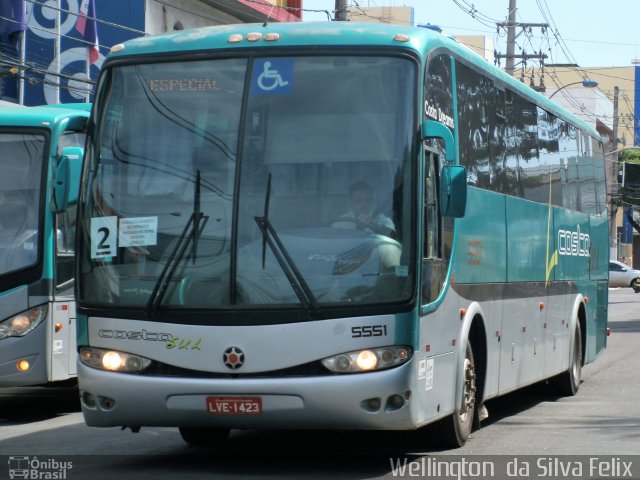 Costa Sul Transportes e Turismo 5551 na cidade de Vila Velha, Espírito Santo, Brasil, por Wellington  da Silva Felix. ID da foto: 5014958.