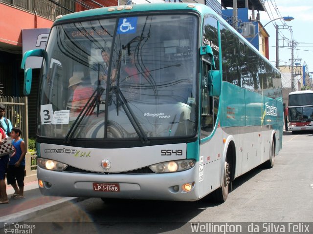 Costa Sul Transportes e Turismo 5549 na cidade de Vila Velha, Espírito Santo, Brasil, por Wellington  da Silva Felix. Número da foto: #5015007.
