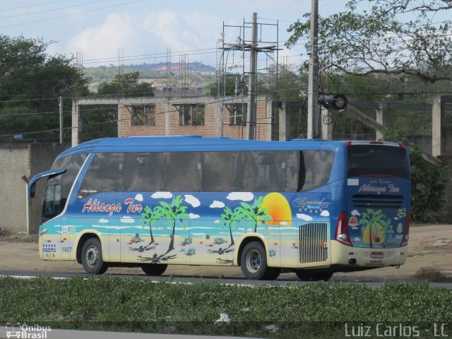 Aliança Tur Transporte de Passageiros e Turismo 1407 na cidade de Caruaru, Pernambuco, Brasil, por Luiz Carlos de Santana. ID da foto: 5015177.