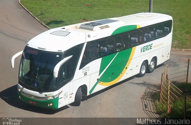 Verde Transportes 2522 na cidade de Anápolis, Goiás, Brasil, por Matheus Januario. Número da foto: #5016227.