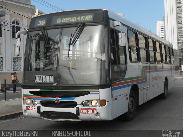 Auto Ônibus Santa Maria Transporte e Turismo 02132 na cidade de Natal, Rio Grande do Norte, Brasil, por Keylla Pinto. ID da foto: 4953722.